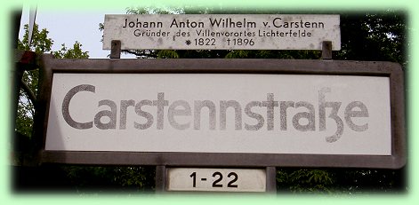 Das verblichene Schild Ecke Finckensteinallee